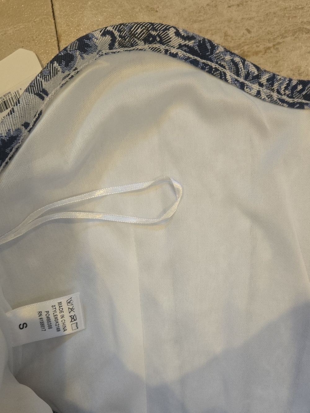 New Altar'd State Denim Blue Floral Print Back Zipper Corset - Picture 7 of 10